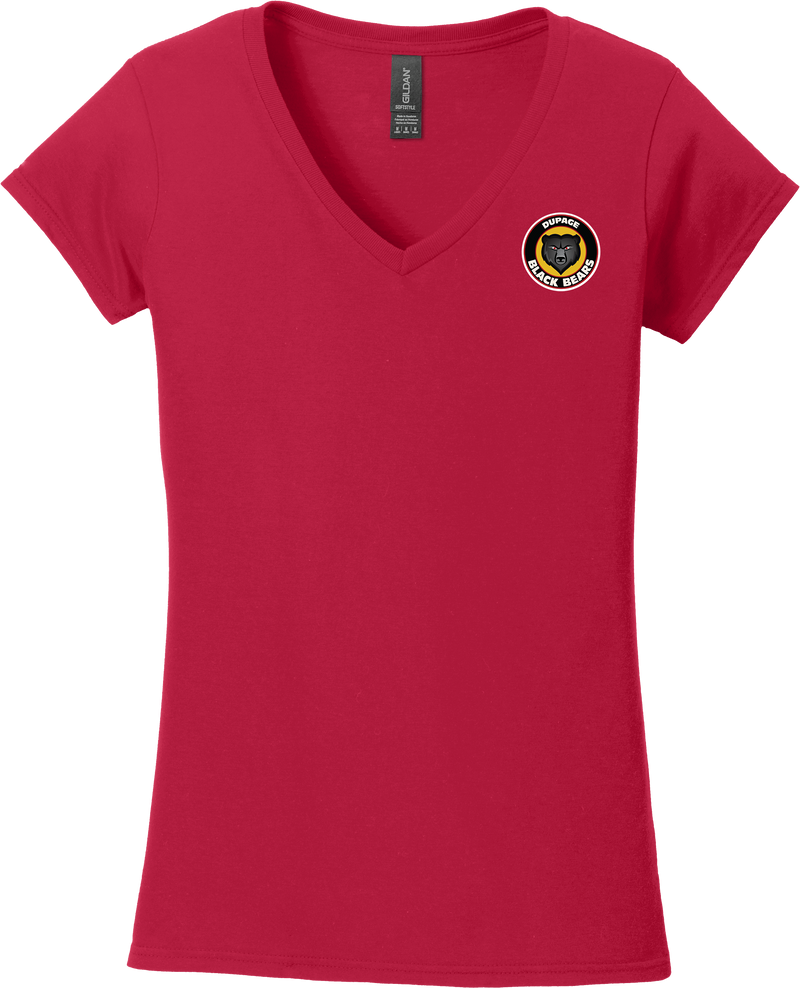 Dupage Black Bears Softstyle Ladies Fit V-Neck T-Shirt