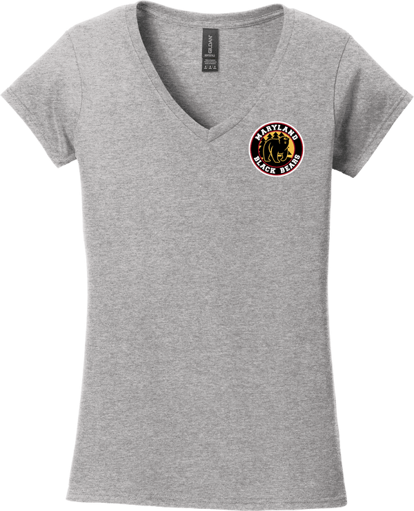 Maryland Black Bears Softstyle Ladies Fit V-Neck T-Shirt