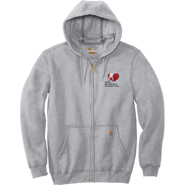 Greg McDonald Foundation Carhartt Midweight Hooded Zip-Front Sweatshirt