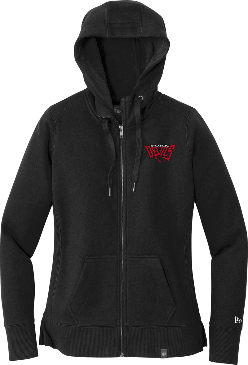 York Devils New Era Ladies French Terry Full-Zip Hoodie