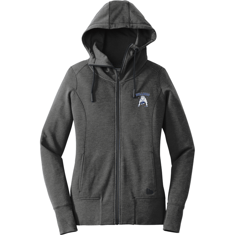 Chicago Bulldogs New Era Ladies Tri-Blend Fleece Full-Zip Hoodie