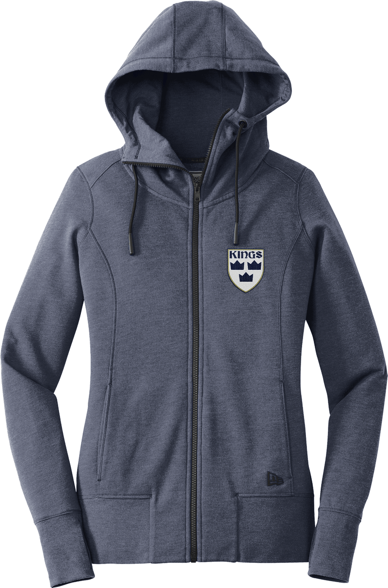 North Jersey Kings New Era Ladies Tri-Blend Fleece Full-Zip Hoodie