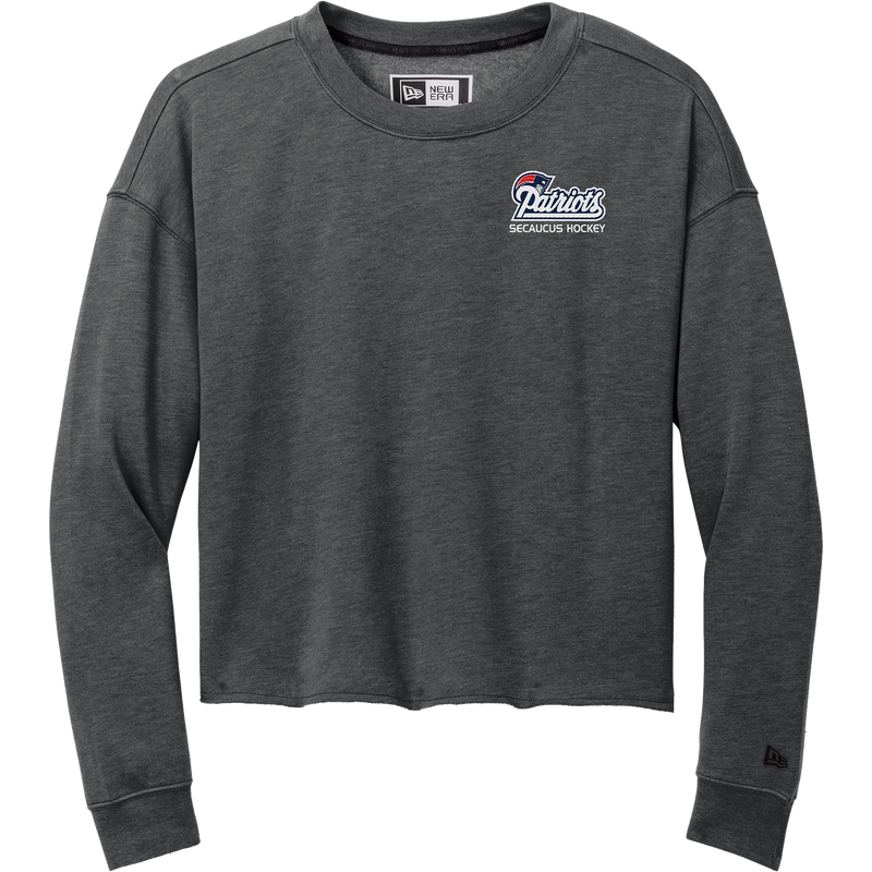 Secaucus Patriots New Era Ladies Tri-Blend Fleece Crop Crew