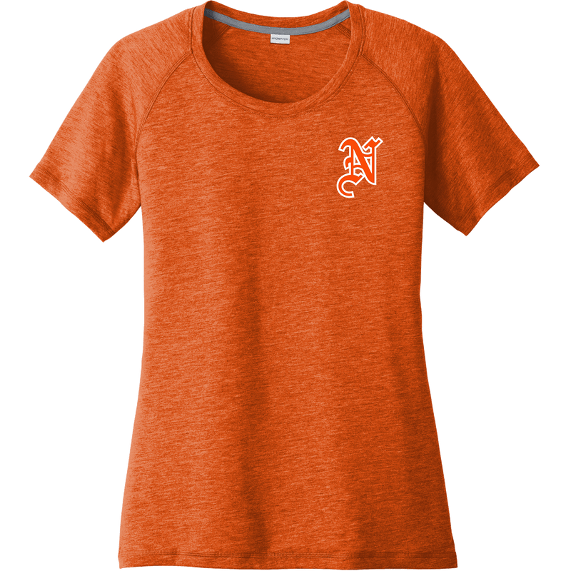 Midd North Hockey Ladies PosiCharge Tri-Blend Wicking Scoop Neck Raglan Tee