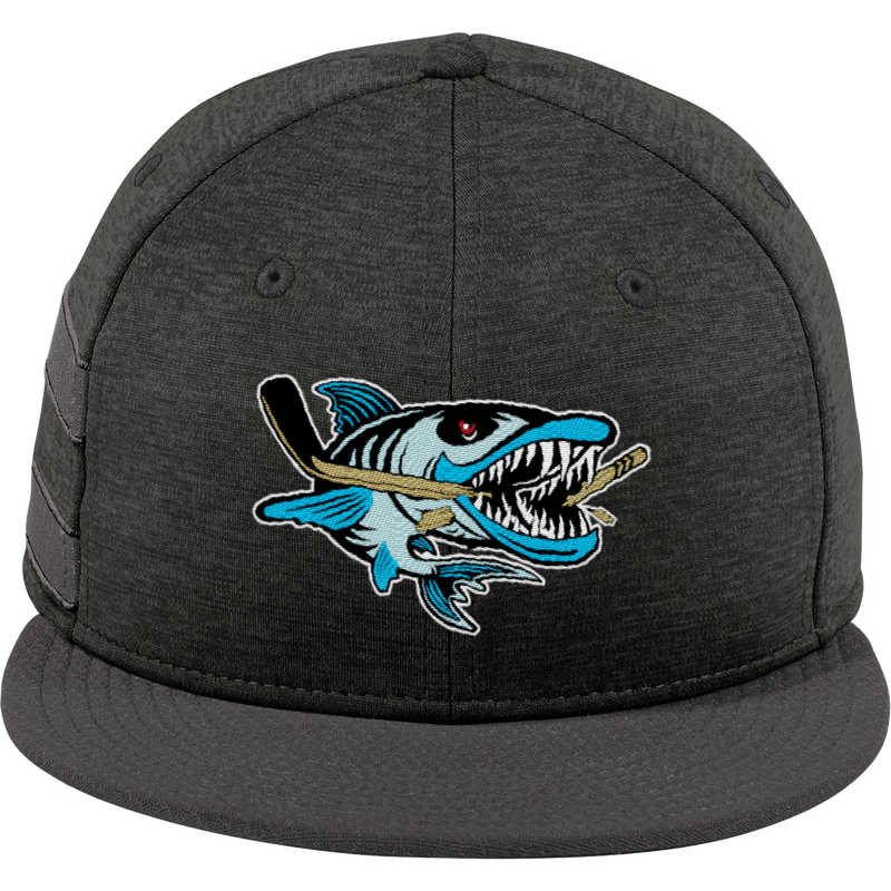 Boca Barracudas New Era Shadow Heather Striped Flat Bill Snapback Cap