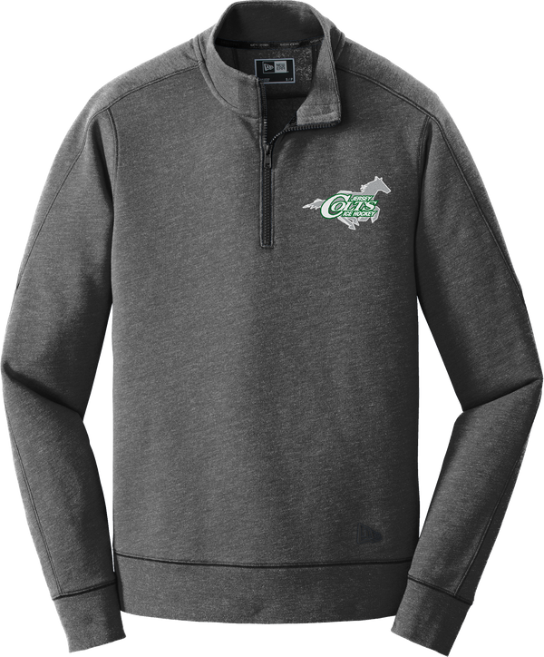 NJ Colts New Era Tri-Blend Fleece 1/4-Zip Pullover