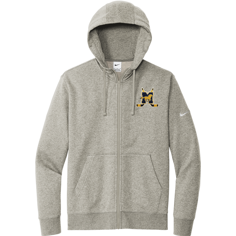 Marlboro Hockey Nike Club Fleece Sleeve Swoosh Full-Zip Hoodie